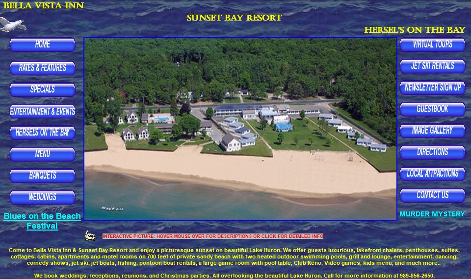 Sunset Bay Resort (Surf & Sand Beach Motel) - 2007 Website Home Page (newer photo)